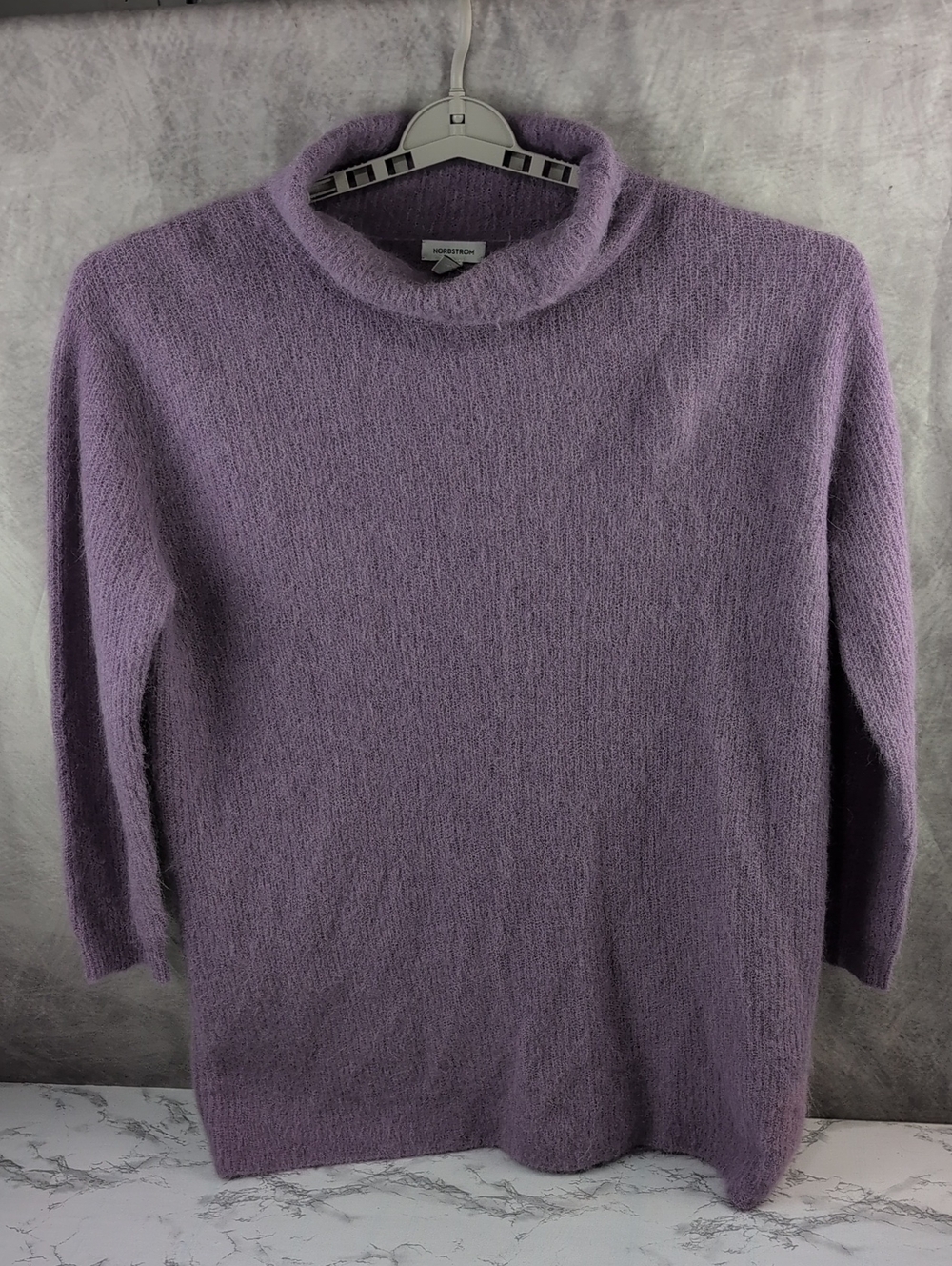 Nordstrom Lavender Funnel Neck Knit Sweater 2x